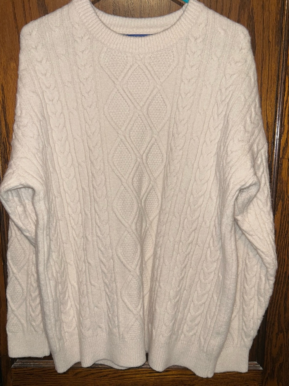 Womens Aelfric Eden cream chunky Retro 90s cable knit cottagecore sweater Large